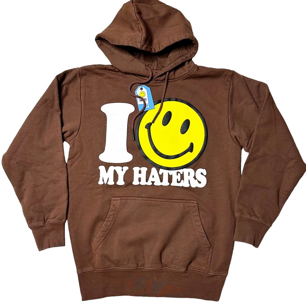 NWT MARKET X Smiley Haters Pullover Hoodie Sweatshirt in Acorn Men’s S